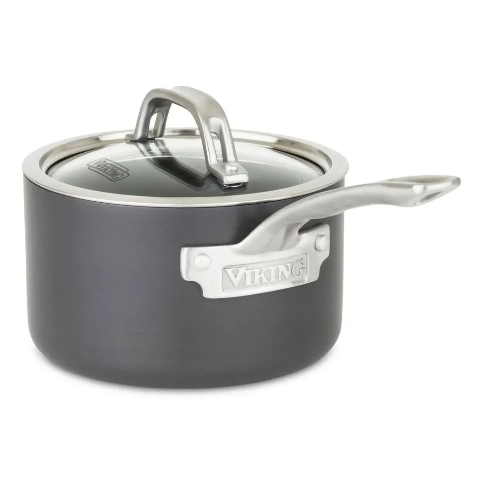 Viking Hard Anodized Nonstick 2-Quart Sauce Pan with Glass Lid NEW